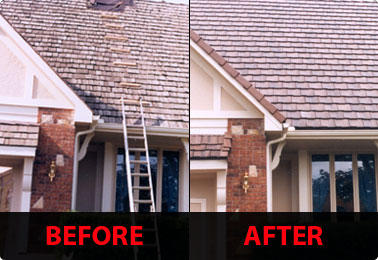 BEFORE AND AFTER SLATE ROOF